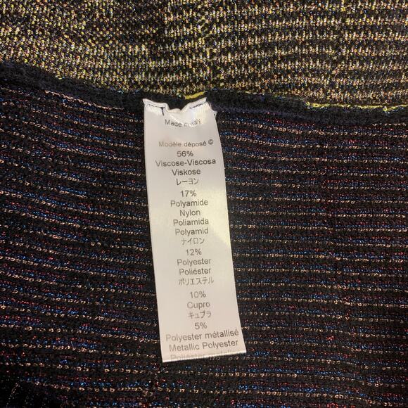 KENZO Jacquard Knit Sleeveless Dress Intarsia Lurex Pyramid Mini Dress, Small - Picture 8 of 9